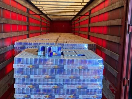 Boîtes de Red Bull 250 ml exposées à température ambiante – stockage recommandé entre 5°C et 25°C pour une performance énergétique maximale.